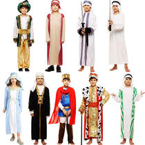 万圣节儿童服装阿拉伯朝圣者扮演舞会沙特印度埃及王子神灯衣服男