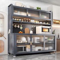 厨房餐边柜多功能置物架家用落地多层收纳柜烤箱微波炉电器储物柜