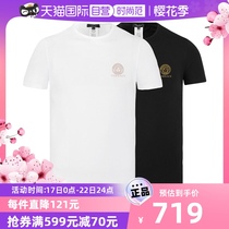【自营】Versace/范思哲简约男士短袖圆领小logo两件装休闲T恤衫