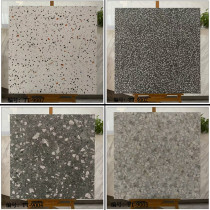 灰色水磨石地砖大颗粒日式和风客厅餐厅瓷砖哑光厕所墙砖900x900
