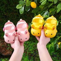 婴儿拖鞋一岁半到两三岁儿童女宝室内夏季防滑1一2宝宝洞洞凉拖鞋
