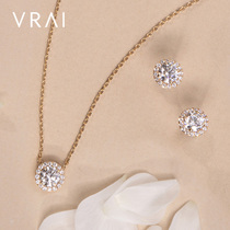 【培育】DIAMOND FOUNDRY 丘比特圆钻钻石项链18k金饰品 华丽显大