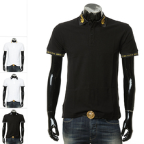 Versace/范思哲男士潮牌奢华印花纯棉短袖POLO衫 76GAGT00 CJ01T