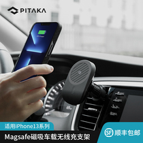PITAKA新款磁吸MagSafe车载无线充电器汽车手机支架出风口式吸盘