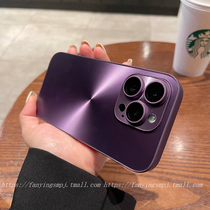 高级感暗夜紫iPhone14promax手机壳镭射极光适用苹果13自带镜头膜14轻奢12磨砂11小众13pro男女13promax14pro