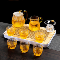 ESSONIO中式简约耐高温煮泡茶壶小套便携茶盘玻璃茶具家用套装