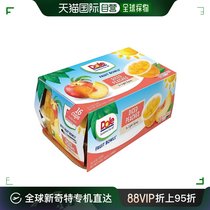 韩国直邮Dole都乐蜜桃果汁水果杯16杯*4盒0脂肪水果捞罐头零食