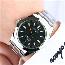 [9.5新]劳力士格磁型绿玻璃精钢全自动机械男士手表116400gv-0001