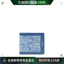 香港直邮Versace 范思哲 男士 Logo提花&皮革折叠钱包