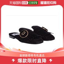 【99新未使用】香港直邮PRADA 女裝金纽扣流苏拖鞋 (C308)