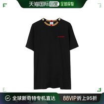 【99新未使用】香港直邮Burberry 标志性条纹装饰T恤 80695381