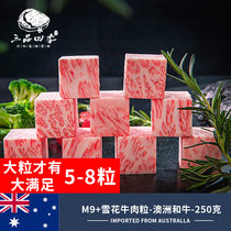 三品四季澳洲纯血和牛M9+骰子牛肉粒媲美日本神户a5日式烤肉食材