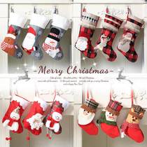 圣诞节袜子礼物袋diy麻布挂饰老人节礼宿舍雪人圣诞树红色圣诞。