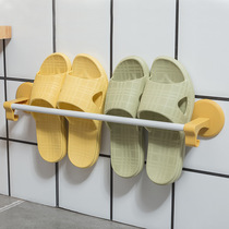 创意无痕粘胶单杆毛巾架 塑料卫生间浴室毛巾拖鞋置物架
