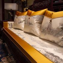 红木沙发垫子现代中式实木家具乳胶座垫罗汉床坐垫海绵垫防滑定制