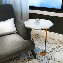 边几现代简约椭圆形铁艺焊牢卧室小茶几配沙发可移动北欧创意边几