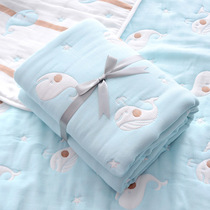 新生婴儿十层纱布被表纯棉加厚儿童浴巾毛巾被宝宝幼儿园春秋盖毯