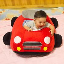 新款宝宝学座椅彩色小汽车造型婴儿防摔坐垫儿童毛绒玩具