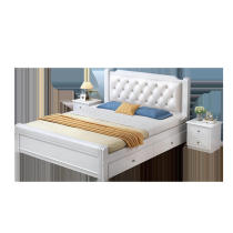 实木床简约1.8米双人床主卧1.5米出租房用经济型欧美式单