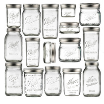 Ball Mason Jar美式梅森罐玻璃透明燕麦密封罐奶昔器皿梅森瓶杯
