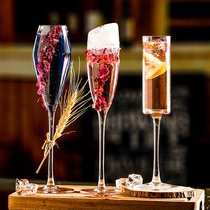 香槟杯套装一对高脚杯创意水晶玻璃起泡酒杯酒吧个性小洋酒杯欧式