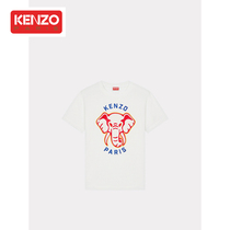 KENZO24春夏新品女士大象图案宽松版型休闲套头T恤