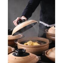 浅口砂锅陶瓷老式复古耐高温商用煲仔饭浅锅家用广式煲汤沙锅石锅
