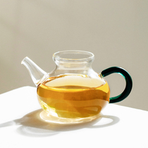 拓土透明绿茶壶加厚耐高温玻璃公道杯分茶器绿茶功夫泡茶壶可加热