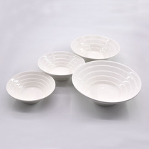 七寸斗笠碗8英寸汤碗喇叭白色水煮鱼碗陶瓷面碗家用饭店商用91012