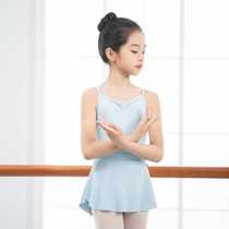 小茉莉儿童舞蹈练功服女童芭蕾舞体操服女吊带形体连体服考级服