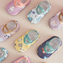 夏季儿童地板袜薄款网眼透气宝宝鞋袜婴儿学步防滑软底居家鞋袜套