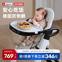 美国Hoag护脊宝宝餐椅婴儿便携式可折叠家用儿童多功能餐座椅子