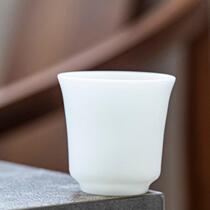 家用品茗杯德化羊脂玉瓷素烧小号白瓷茶杯单个陶瓷杯办公