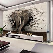 泰国风情大象沙发背景墙壁画东南亚风格壁纸饭厅卧室壁纸客厅墙布
