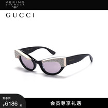 【新款】开云眼镜 古驰GUCCI时尚异形太阳镜水晶装饰墨镜GG1167S