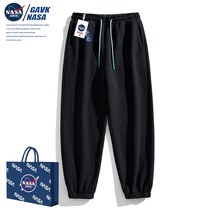 NASA GAVK2023秋冬季薄款情侣长裤子新品男女同款百搭潮牌卫裤男
