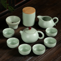 汝窑茶具套装整套家用泡茶壶陶瓷茶具套装茶杯功夫茶具节日礼品
