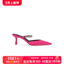 Alexander Wang亚历山大王新款女鞋尖头logo标志高跟鞋拖鞋