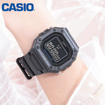 CASIO卡西欧手表女款W-218H-1B石英机芯树脂表带小方块防水电子表