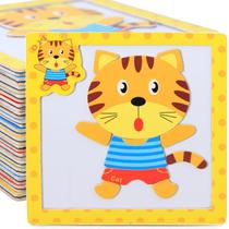 儿童卡通动物交通磁性拼图 木制立体拼图拼板 幼儿简单拼图玩具