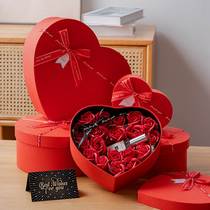 红色爱心礼品盒订婚求婚大号礼物盒空盒生日仪式感女七夕包装盒子