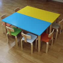 幼儿园桌子实木儿童桌椅套装美术绘画培训机构辅导班小学生课桌椅