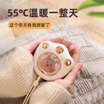 手冷保暖神器猫爪暖手宝随身携带暖宝宝充电可爱便携式暖手宠小型