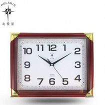 北极星静音扫秒客厅卧室时尚简约长方形现代石英钟创意挂钟表
