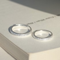 情侣对戒一对s999纯银戒指小众设计刻字情侣款闺蜜生日礼物送男友