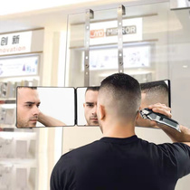 三面镜自助理发后视镜悬挂剪发自己理发镜子镜大号折叠梳妆化妆镜