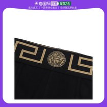 香港直邮VERSACE 范思哲 黑色棉2条男士内裤 AU10181-AC00059-A80