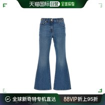 香港直邮Versace 腰带袢带喇叭牛仔裤 10141031A100231