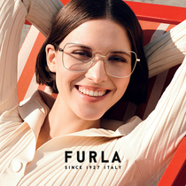 FURLA眼镜框近视度数可配金属全框方形复古文艺男女同款眼镜架