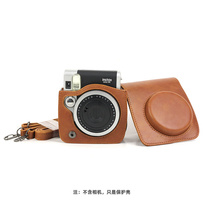 适用于富士拍立得mini90相机包90保护壳皮套自拍镜配件肩带透明壳